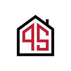 simple initial logo pentagon house