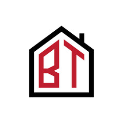 simple initial logo pentagon house