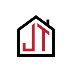 simple initial logo pentagon house