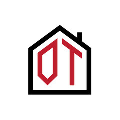 simple initial logo pentagon house