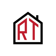 simple initial logo pentagon house