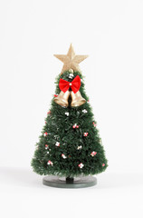 Christmas decorations on white background
