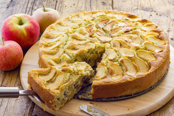 Tasty apple pie homemade