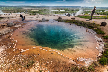 Geysir hot spring area in Iceland