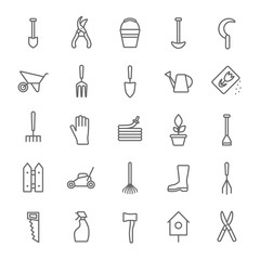 Gardening tools set.