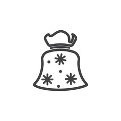 Santa sack icon on the white background. New year set of icons. Christmas holidays