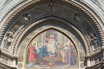 detail of the Florence Cathedral, Florence, Italy