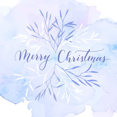 Fototapeta na wymiar Merry Christmas lettering.
