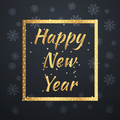 Fototapeta na wymiar Happy New Year Luxury Style Vector Illustration. Greeting Card Design