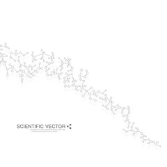 Molecule DNA and neurons vector. Molecular structure. Connected lines with dots. Genetic chemical compounds. Chemistry, medicine, science, technology concept. Geometric abstract background.