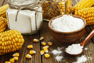 Corn starch on the table - 129234277