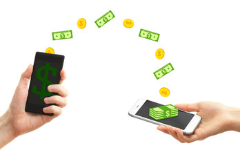 Modern technology and online transaction concept