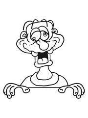 Confused frame text head wall crazy comic cartoon face laugh crazy funny logo design silly comic