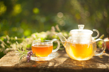 green tea in beautiful cup