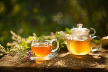 green tea in beautiful cup