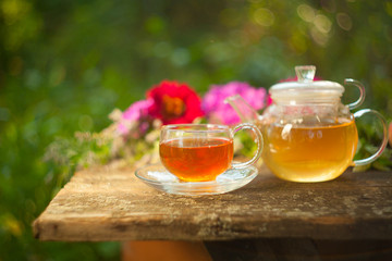 green tea in beautiful cup