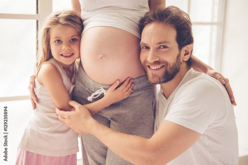 Canvas Prints Happy family waiting for baby