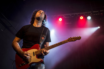Obraz premium Guitarist playing live