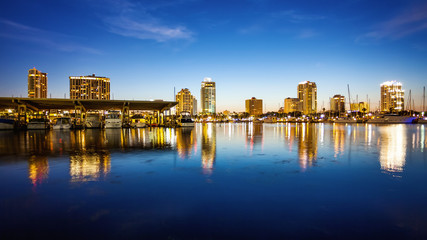 St. Petersburg, Florida Skyline and Marina Cityscape