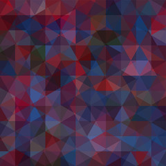 Obraz premium Abstract mosaic background. Triangle geometric background. Design elements. Vector illustration. Dark purple, brown, gray colors.