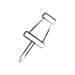 Pin icon. Office supplies object and workforce theme. Isolated design. Vector illustration