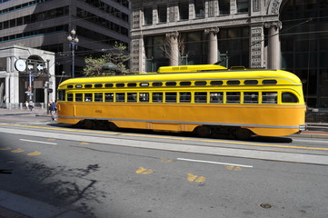 Fototapeta na wymiar Tram in San Francisco