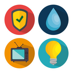 smart home set menu icons vector illustration design