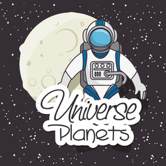 universe planets space concept vector illustration design