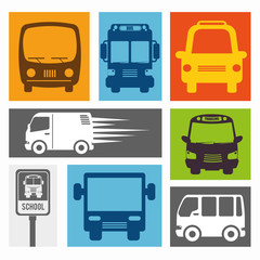 bus travel service public vector illustration design