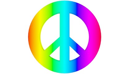 rainbow peace sign