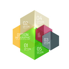 Paper infographic layout design templates