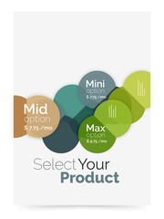 Business cover brochure design with select option diagram