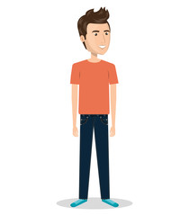 man character with casual dress vector illustration design