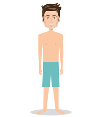 person charcter with Swimwear vector illustration design