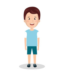 cute boy character icon vector illustration design