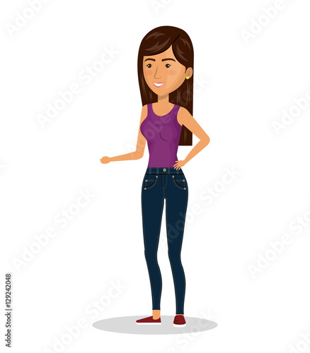 "woman female with casual dress vector illustration design" Stock image and royalty-free vector