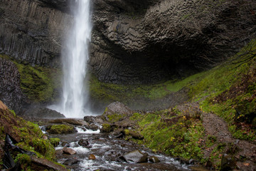 Fototapeta na wymiar Green Waterfall Creek