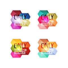 Vector special offer stickers and banners