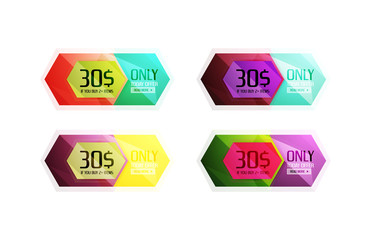 Vector special offer stickers and banners