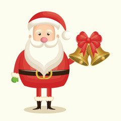 happy merry christmas santa claus character vector illustration design