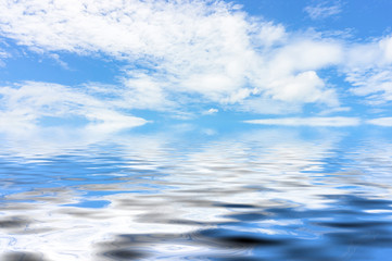 Blue sky with flood effect for background