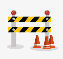fence light construction icon vector illustration design