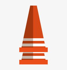 cone construction isolated icon vector illustration design