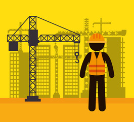 worker construction avatar icon vector illustration design