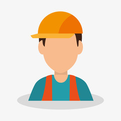 worker construction avatar icon vector illustration design