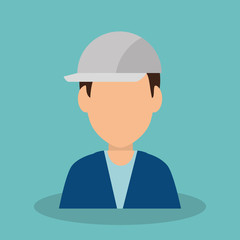 worker construction avatar icon vector illustration design