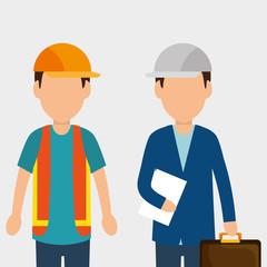 worker construction avatar icon vector illustration design