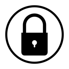 Padlock icon. Security system warning protection and danger theme. Isolated design. Vector illustration