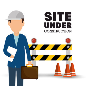 site under construction icon vector illustration design