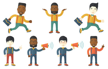 Vector set of illustrations with business people.